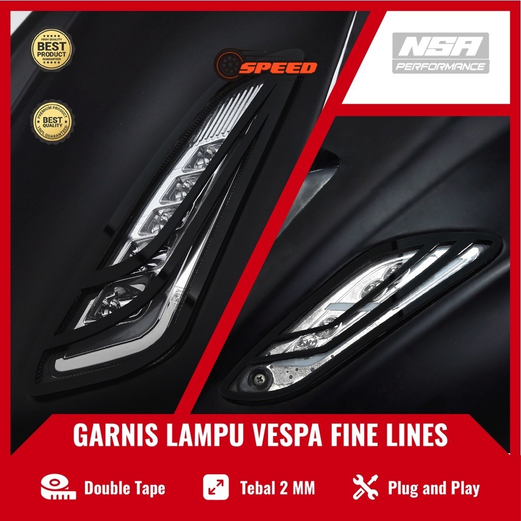 GARNISH COVER LAMPU SEIN VESPA SPRINT DEPAN BELAKANG COVER LAMPU SEIN VESPA GRILL LAMPU SEIN VESPA