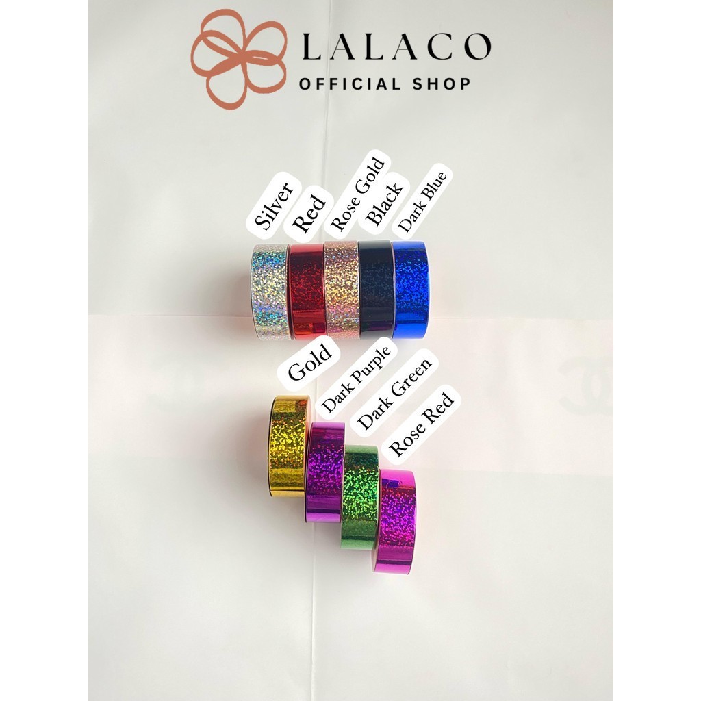 

LALACO - Pita Kado Plastik Motif 2cm Pita Jepang Kertas 14 Meter Dekorasi