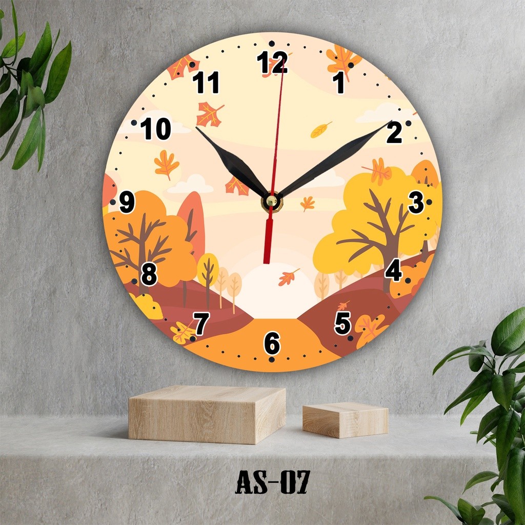 Jam Dinding Kayu Minimalis Aesthetic / Jam Dinding Vintage Unik