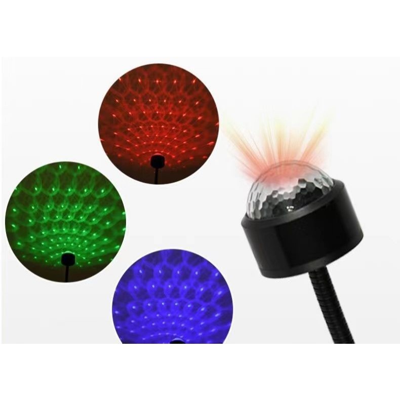 Laser Proyektor Led USB Lampu Plafon Mobil Kamar RGB
