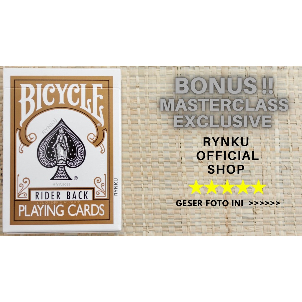 KARTU REMI BICYCLE GOLD BACK PLAYING CARD - PUNGGUNG EMAS + BONUSMurah