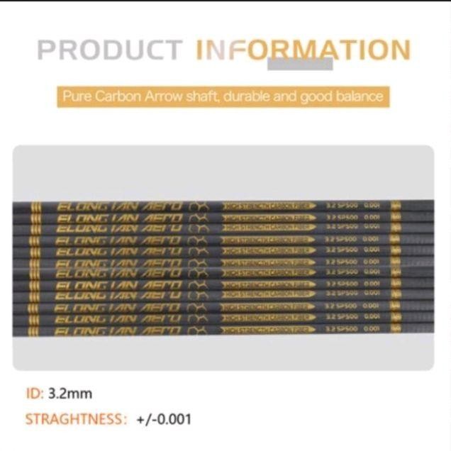 Arrow Full Carbon IAN AERO 3.2mm Spine 1100