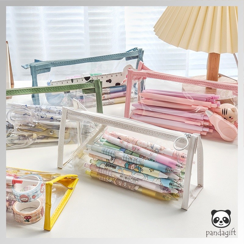 

Kotak Pensil Bening Kapasitas Besar Multifungsi / Pencil Case Bening Transparan - GG0677