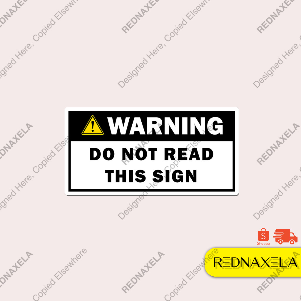 

Stiker Vinyl Warning Sign Stiker Koper Outdoor Waterproof Sticker