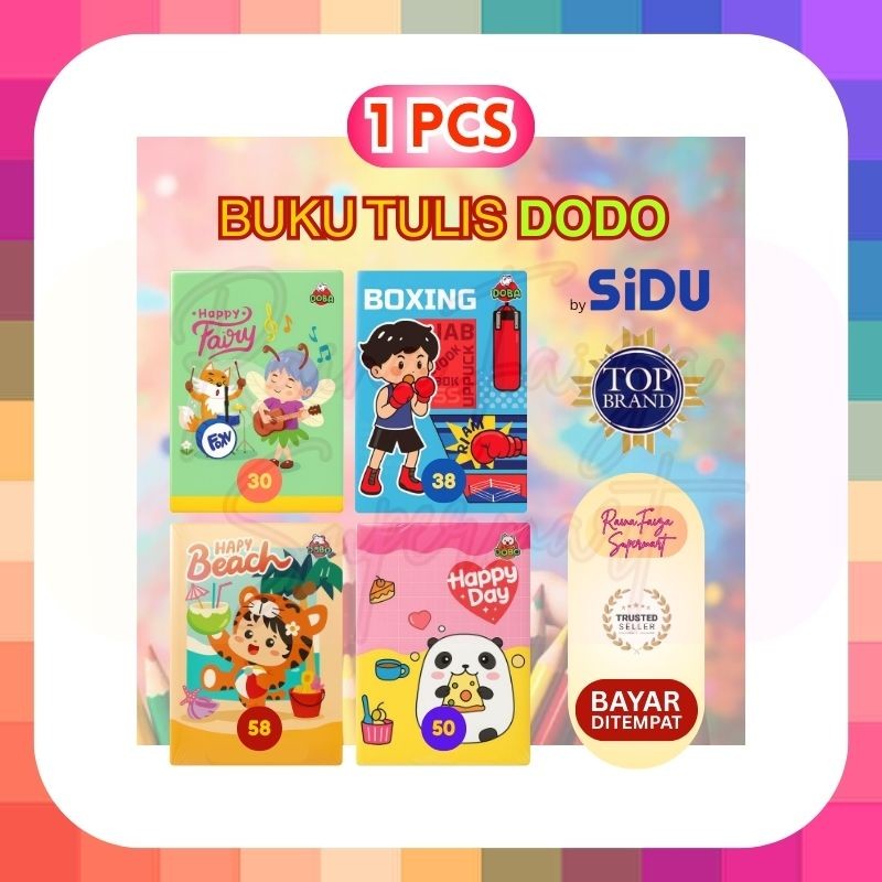 

[1 PCS] Buku Tulis Dodo 30 38 50 58 Sheet [] Harga Satuan Murah Untuk Sekolah Kuliah [] RFSMART