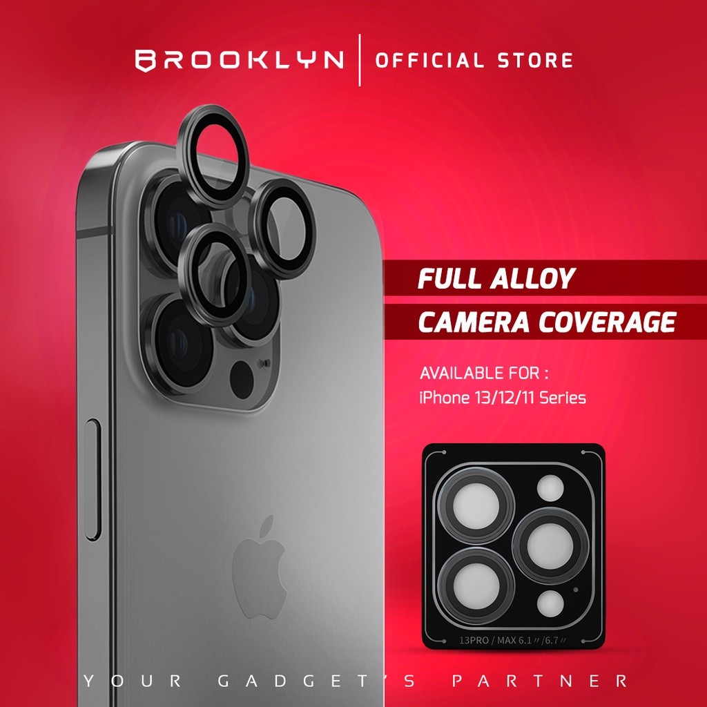 Brooklyn Back Alloy Camera iPhone 17 16 15 14 13 12 11 Pro Max Mini High Quality Back Camera Tempere