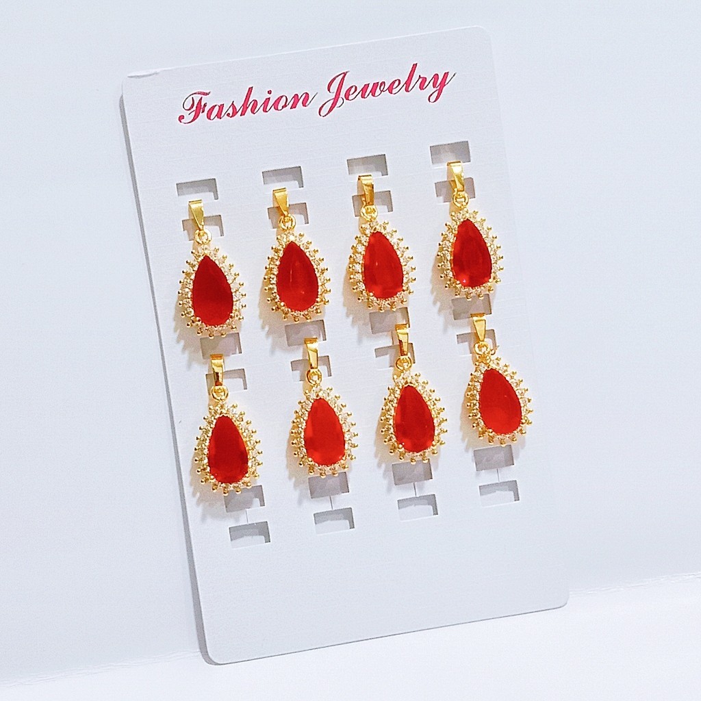 Liontin Batu Permata Gold Merah Lapis Emas