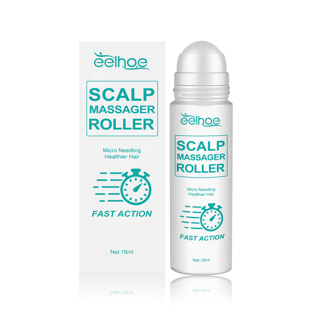 EELHOE Perawatan Kulit Kepala Roller Membersihkan Kulit Kepala Gatal dan Gatal Menyegarkan Pelembab 