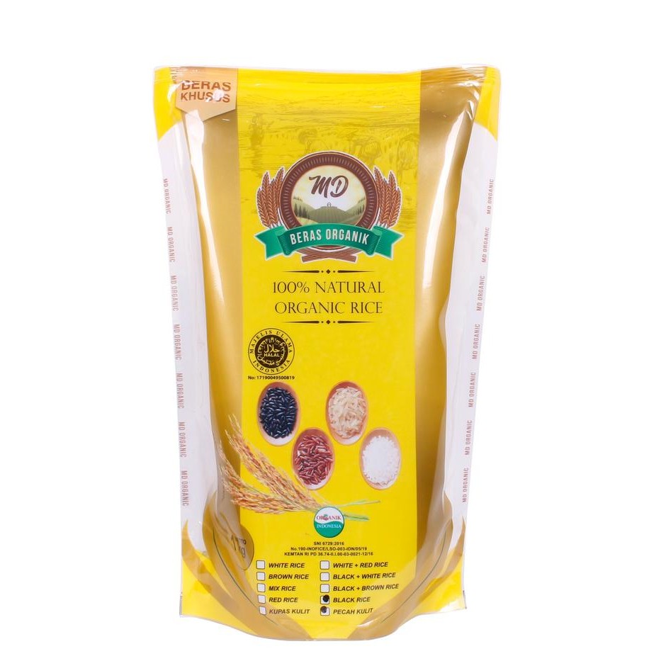

MD Beras Hitam Organik Pecah Kulit 1kg / MD Organic Black Rice Pecah Kulit 1kg