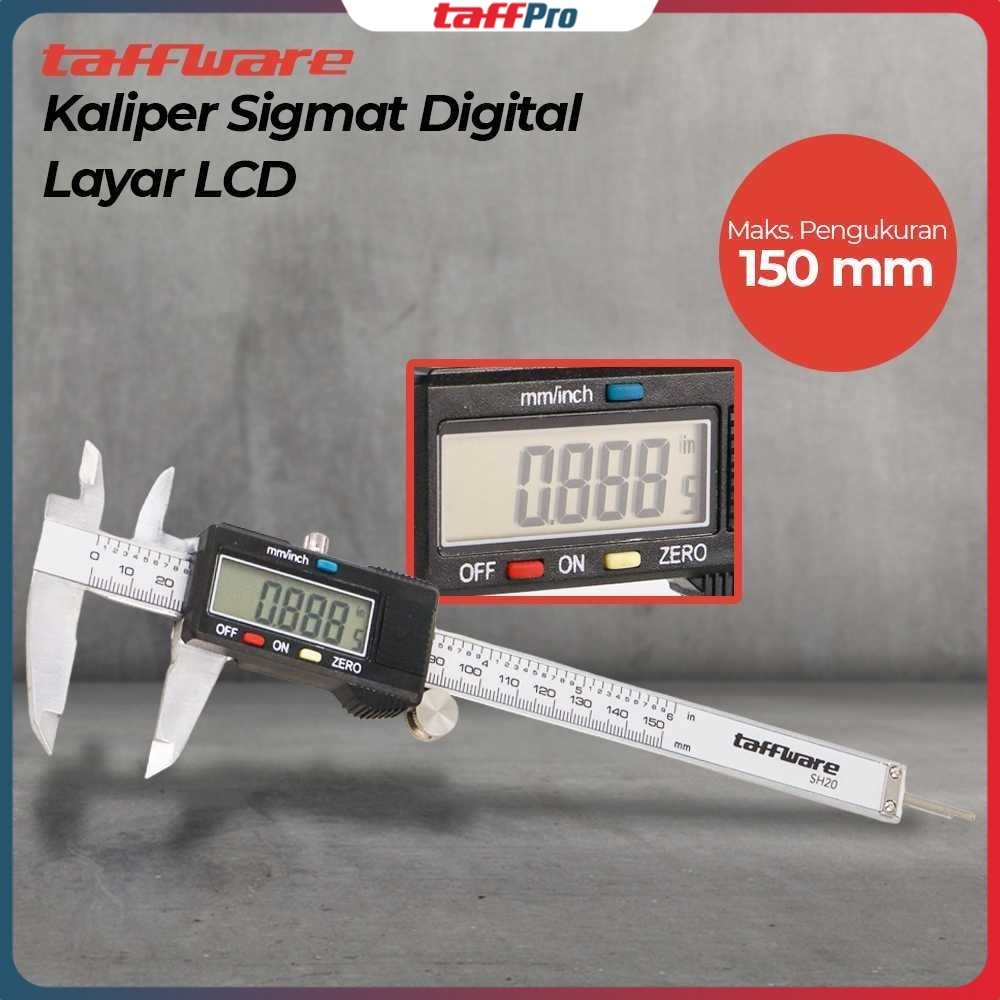 

Taffware Kaliper Sigmat Penggaris Jangka Sorong Digital Layar LCD - SH20
