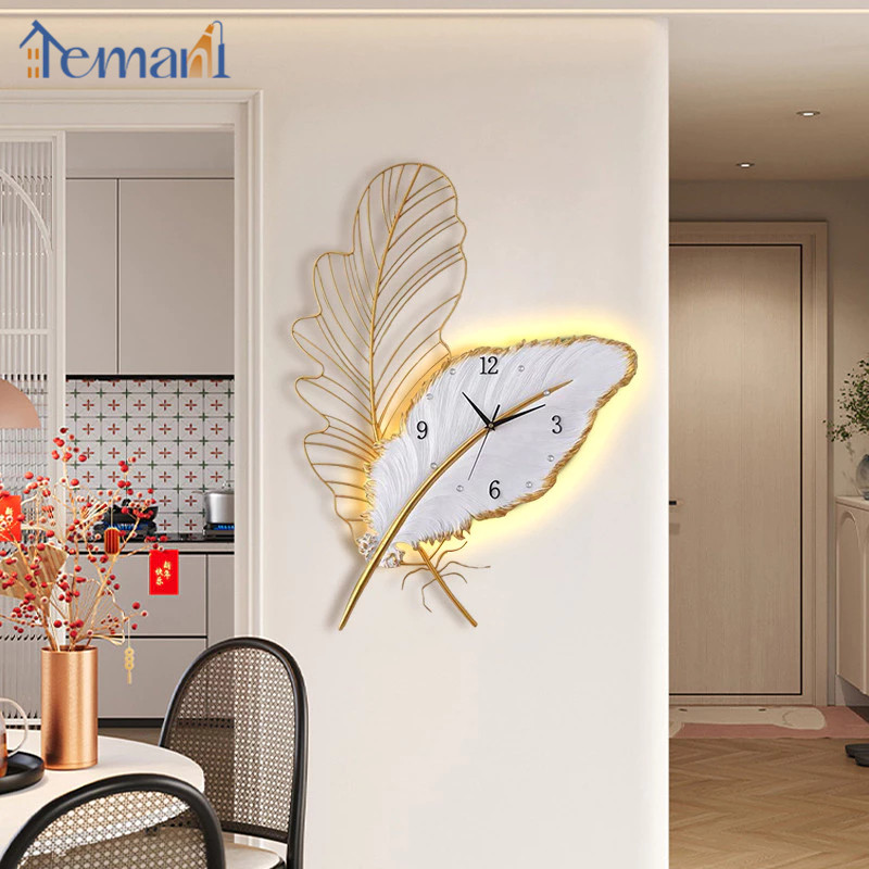 Lampu Dinding Minimalis Jam Ruang Tamu Remote LED 3 Warna Lampu Dinding Ruang Tamu Minimalis Bentuk 