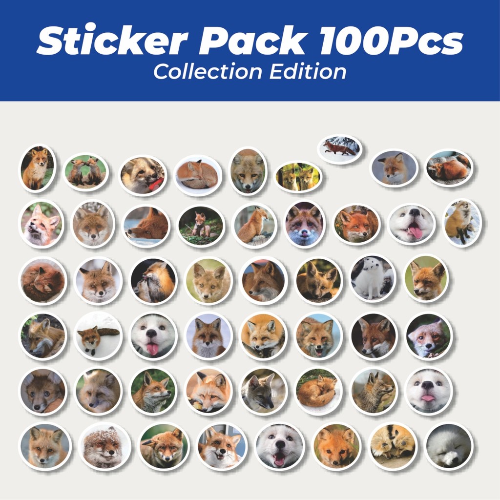

Hot Stiker Funny Character Real Fox Portrait Lucu Anti Air Stikers Berperekat Waterproof Sticker Decal Buat Motor Helm Buku Journal Koper Casing HP Laptop Botol Minum