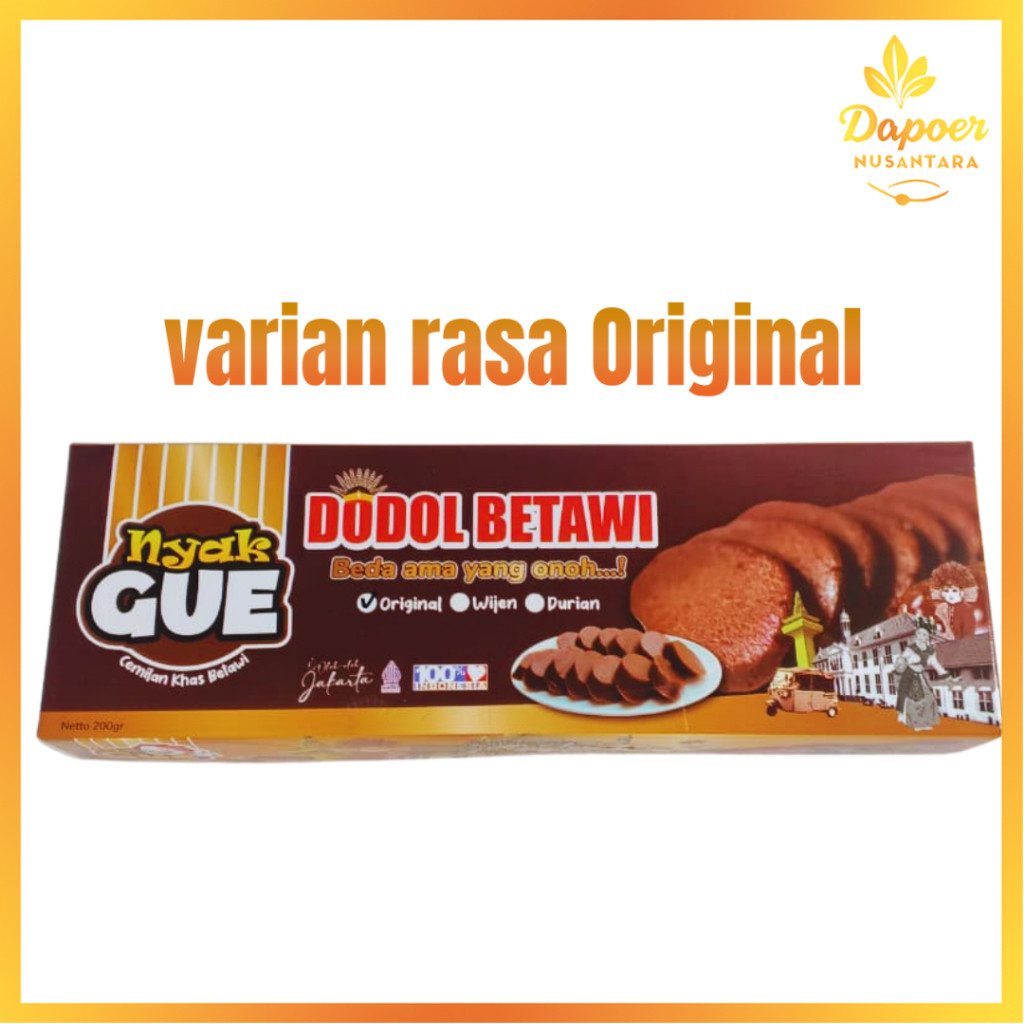 

Dodol Khas Betawi Praktis dodol enak legit Merk Nyak Gue Oleh-oleh Jakarta