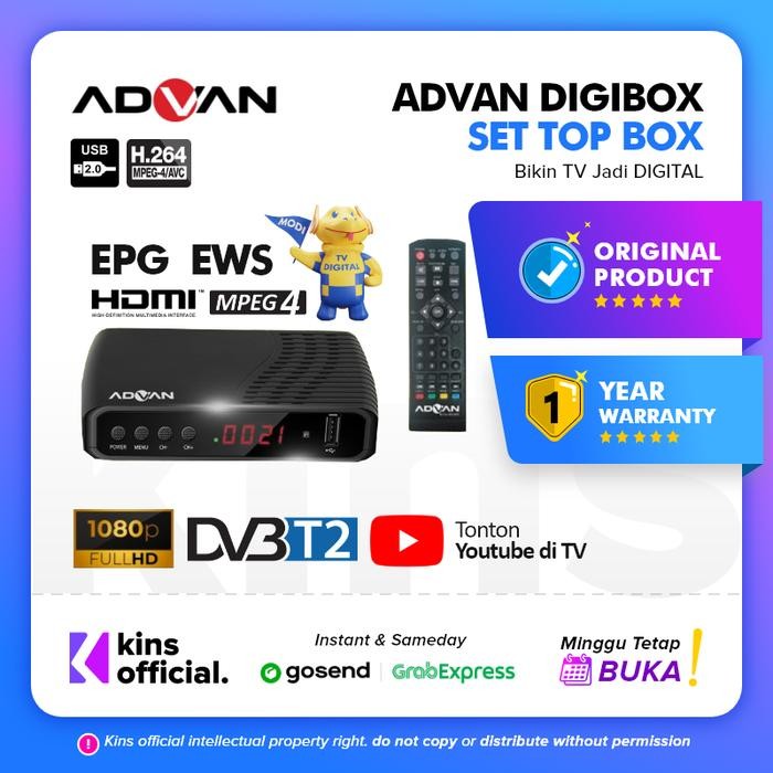 Advan Digibox Set Top Box TV Digital - Digibox, Garansi Resmi