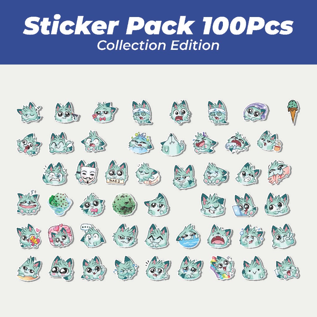 

Hot Stiker Animal Warna Mint Lucu Anti Air Stikers Berperekat Waterproof Sticker Decal Buat Motor Helm Buku Journal Koper Casing HP Laptop Botol Minum