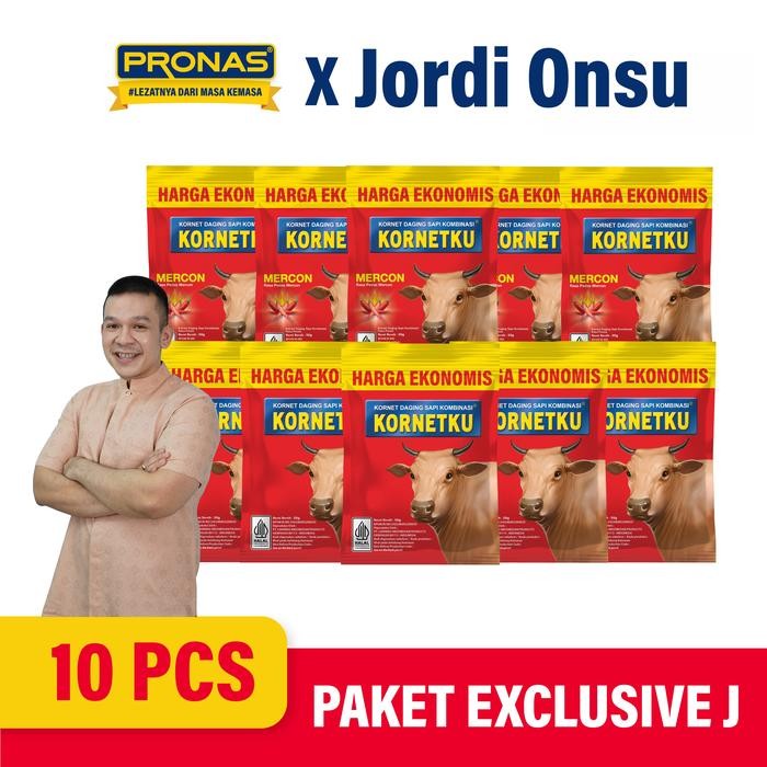 

[Exclusive Jordi Onsu] PRONAS Paket Special Kornet Sachet Mercon 50 g (5pcs) + Kornet Sachet Original 50 g (5pcs)