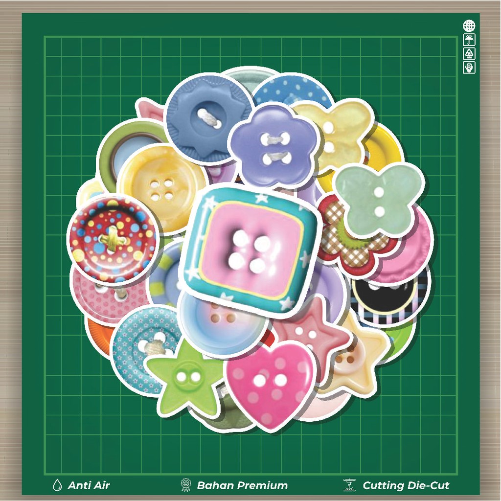 

HOT 50 PCS STIKER Stiker Cute Button Series Stiker Fashion Cars Decal Dingin Kartu Album Custom Vinyl Anti Air- Sticker Aesthetic Buku Journal Koper Casing HP Tablet Laptop Helm Motor Botol Minum