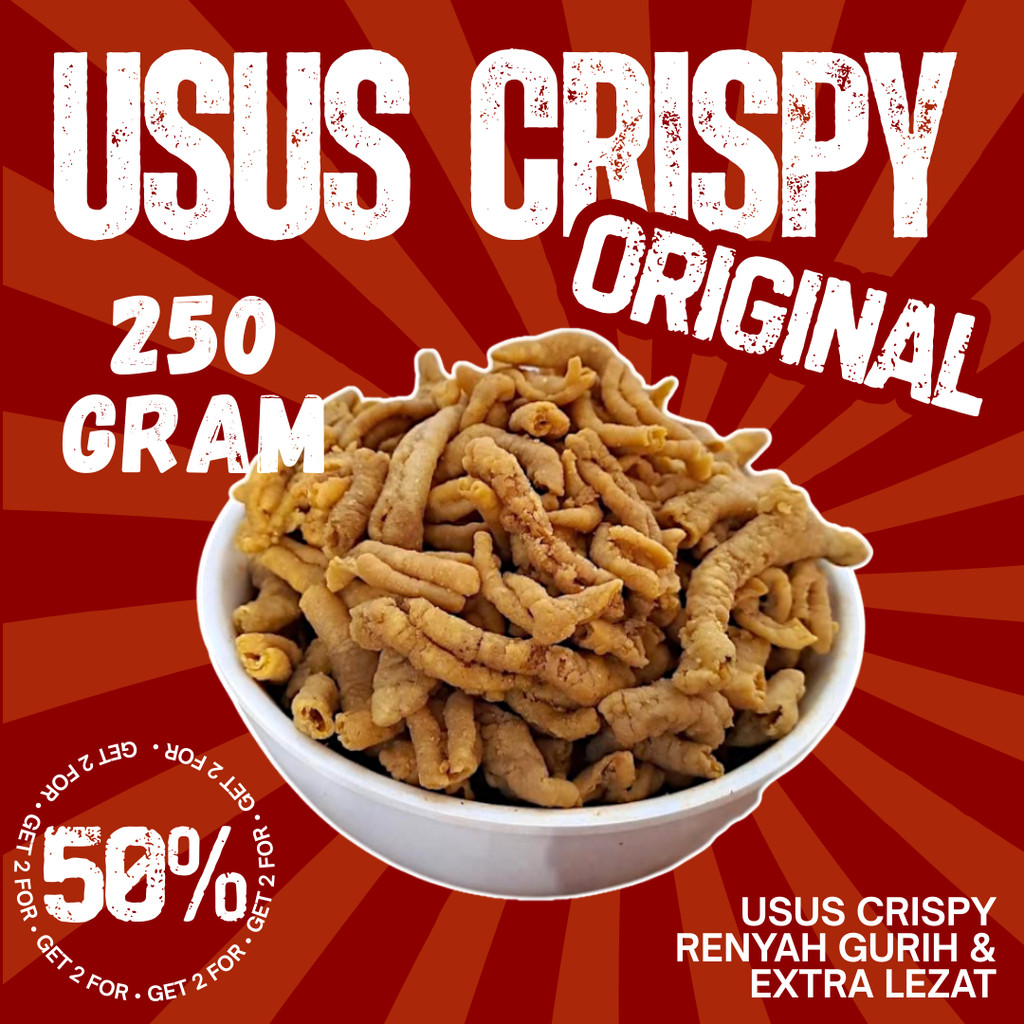 

Keripik Usus Ayam Crispy 250gr