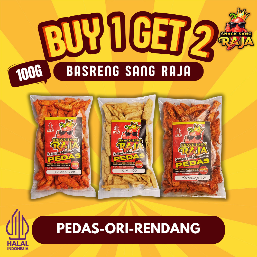 

Snack Sang RAJA - Basreng Beli 1 Dapat 3 Varian Berbeda Bundlig 300gr