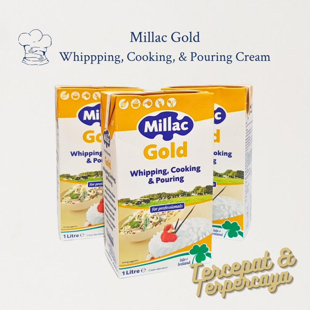 

Millac Gold 1 Lt, Whipping, Cooking & Pouring – Premium Culinary Cream Berkualitas TinggiMurah