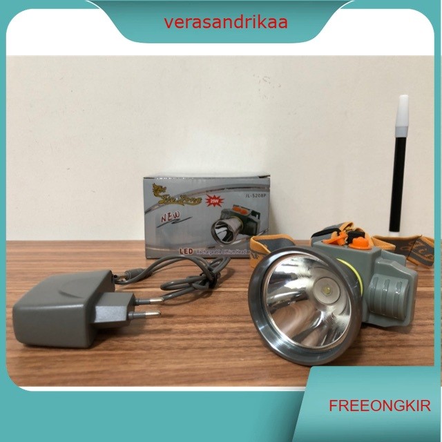 SENTER KEPALA CHARGE JL-5208P  (cahaya PUTIH)