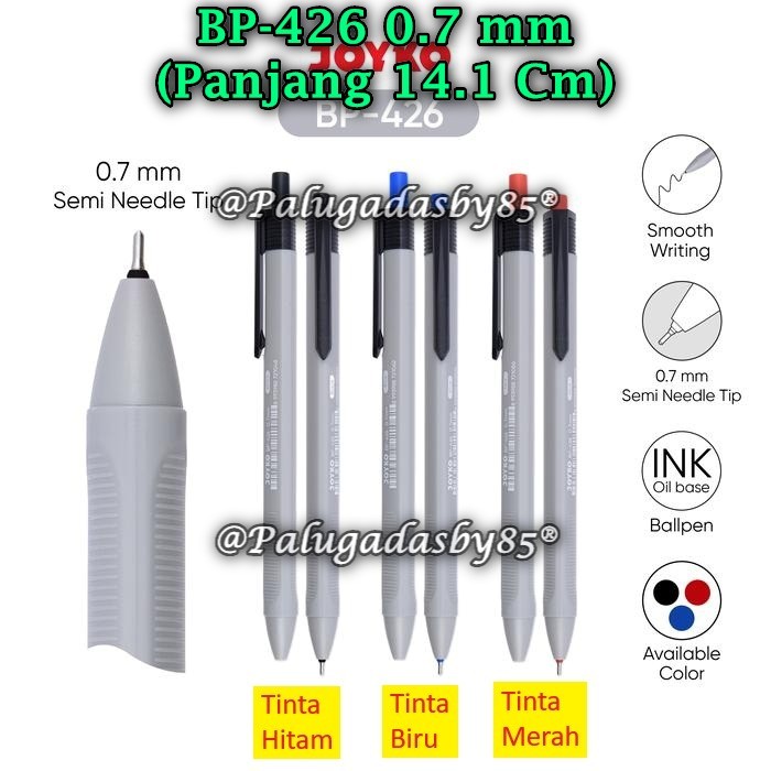 

(1 Pak Isi 12 Pcs) Bolpen JOYKO BP-426 0.7 mm / JOYKO Ball Pen Pulpen Pena BP-426 0.7 mm (1 Pak/12)