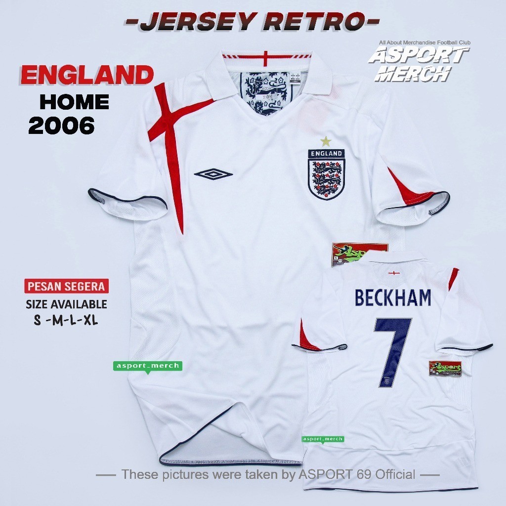 RETRO INGGRIS HOME 2006 2007 FANTASY