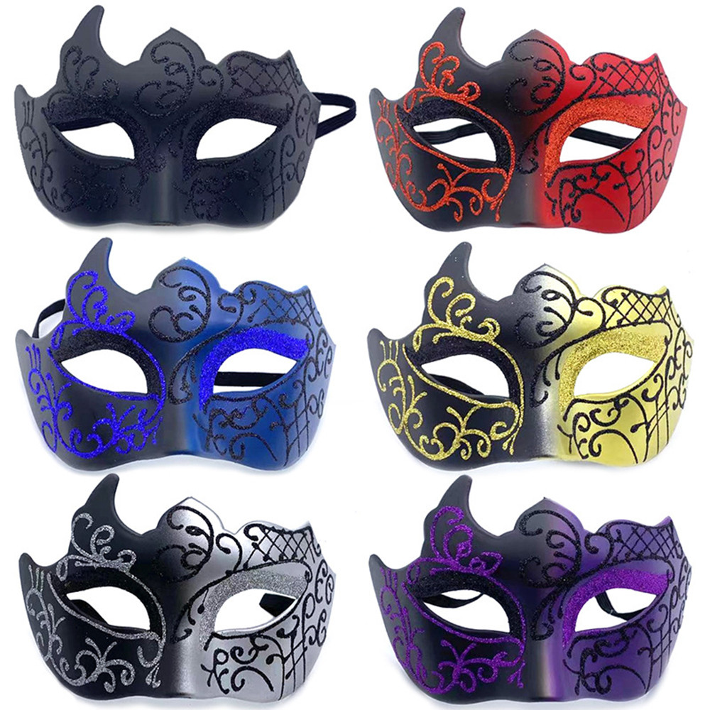 Retro Painted Half Face Masquerade Mask for Women and Men, Venice Mask, Halloween Costume Accessorie