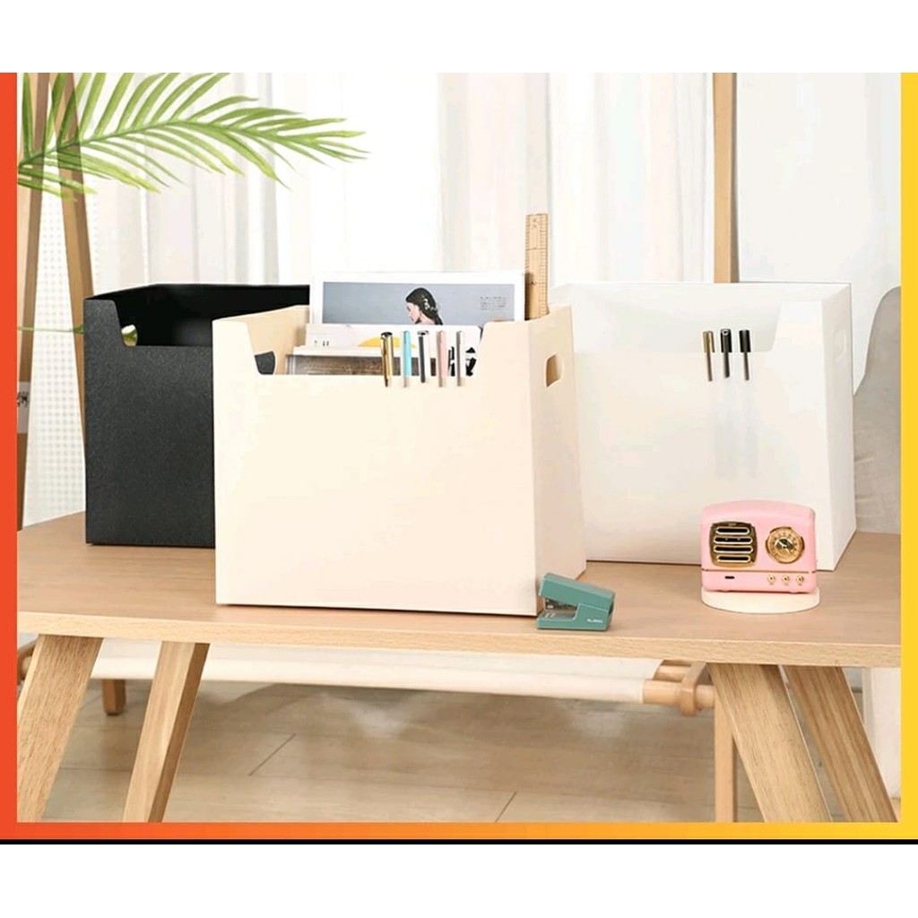 

FOLDABLE DESKTOP BOX CONTAINER ANTI AIR KOTAK PENYIMPANAN BUKU SERBAGUNA | BOX LIPAT