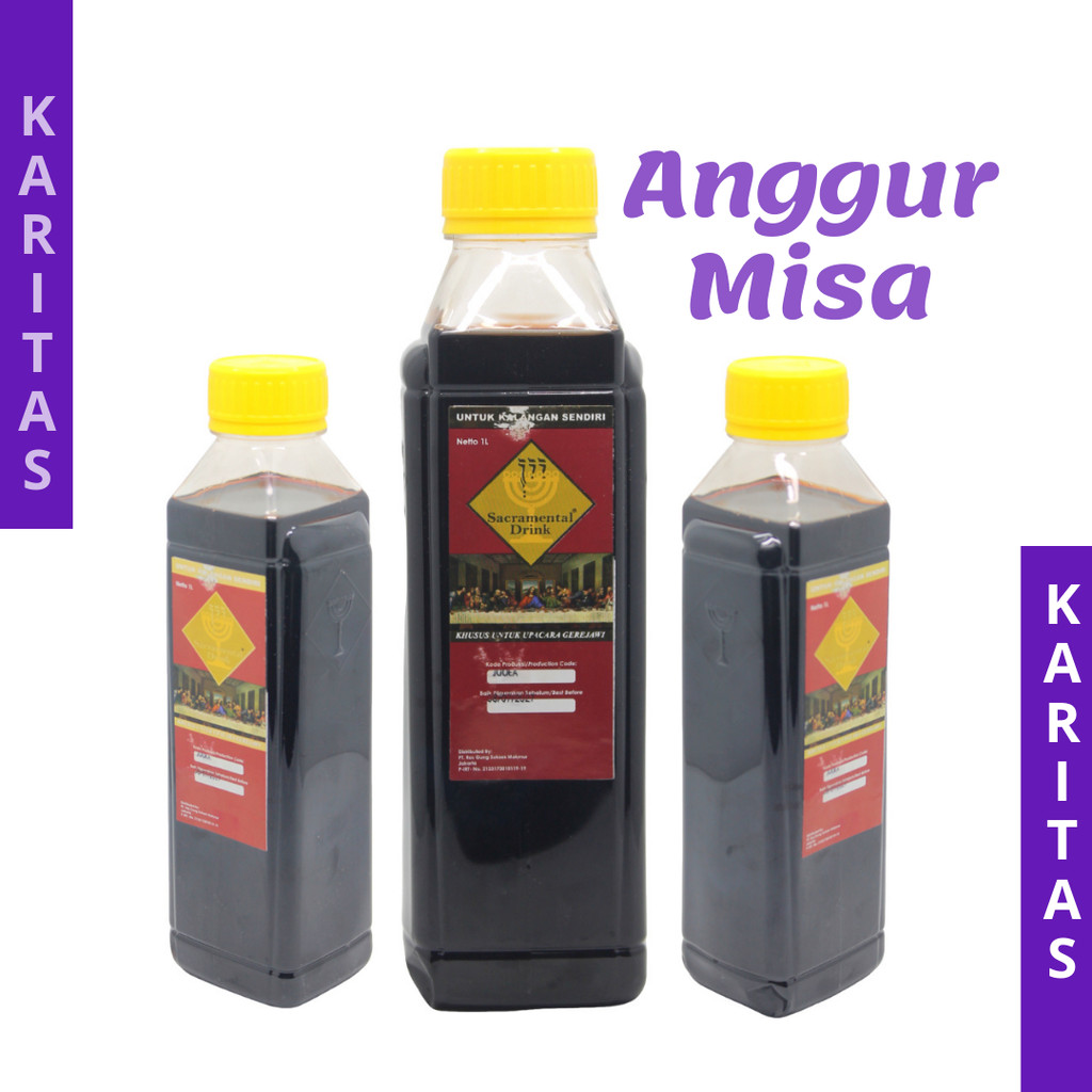ANGGUR PERJAMUAN 1 LITER (ROSGUNG) / ANGGUR PERJAMUAN KUDUS / ANGGUR KHUSUS PERJAMUAN