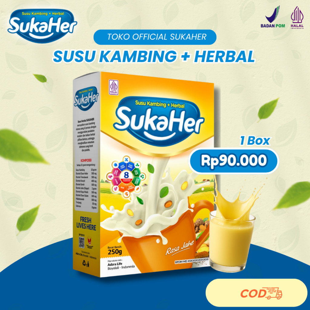 

Sukaher Susu Kambing Etawa Herbal 1 Box - Atasi Nyeri Sendi, Nyeri Tulang, Pegal Linu, Asam Urat