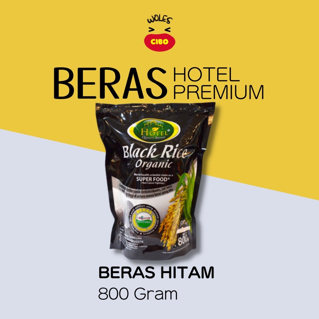 

HOTEL Beras Organik Hitam Premium 800gr Black Rice Diet Anti Oksidan