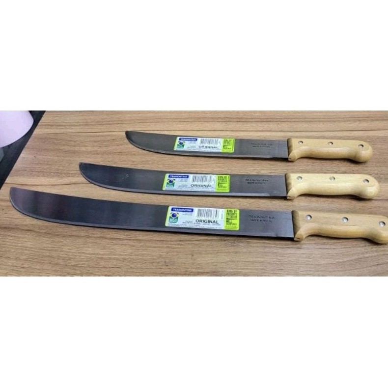 Tramontina Pisau Potong Sembelih Gagang Kayu 12" 14" 16" 18" Made in Brasil 26620Murah