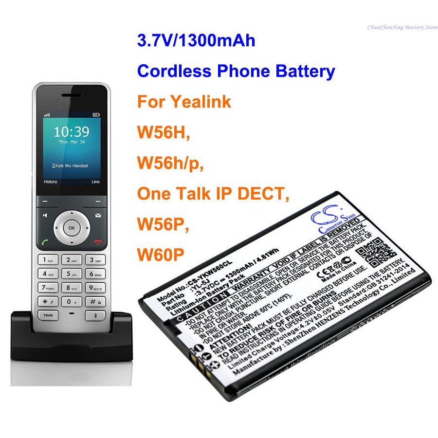 Cameron sino 1300mah bateria sem fio do telefone YL-5J, W56-BATT para yealink w56h, w56h/p, w56p, w6