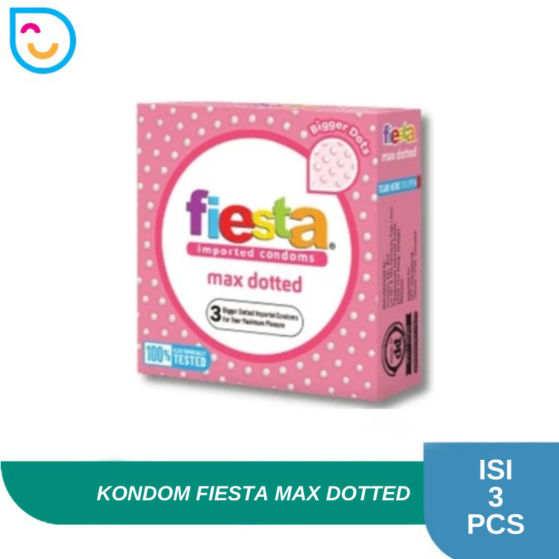 Kondom Fiesta Max Dotted Isi 3 Pcs - Kondom Bergerigi