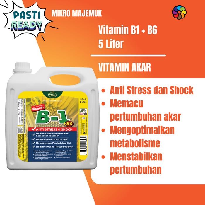 [TERLARIS] Vitamin B1 + B6 Hormon Akar Tanaman 5L[TERLARIS ]
