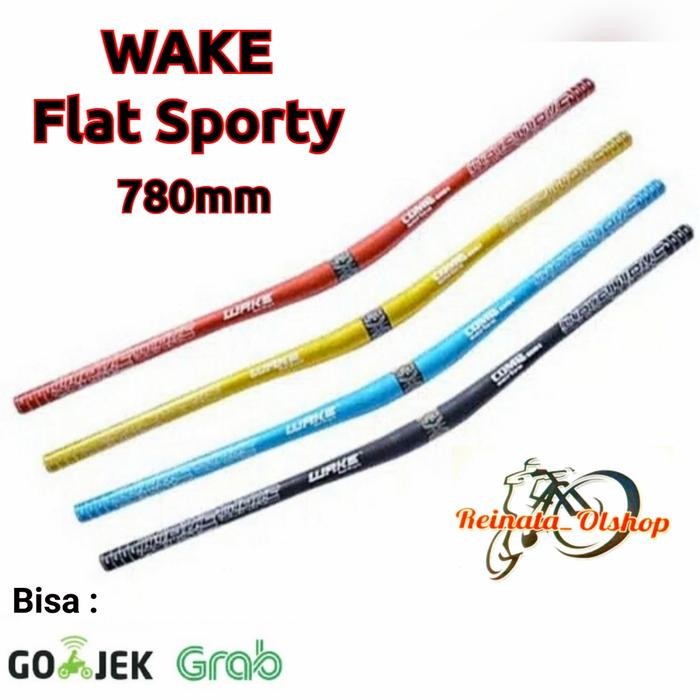Stang Sepeda Wake 780mm Flat Sporty Handlebar Sepeda Wake - Merah