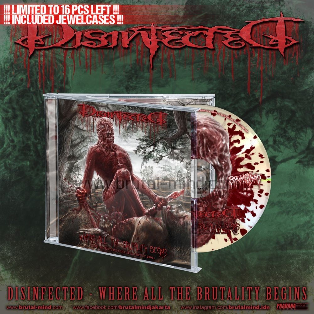 CD - DISINFECTED - Where All The Brutality Begins (Splatter Version)