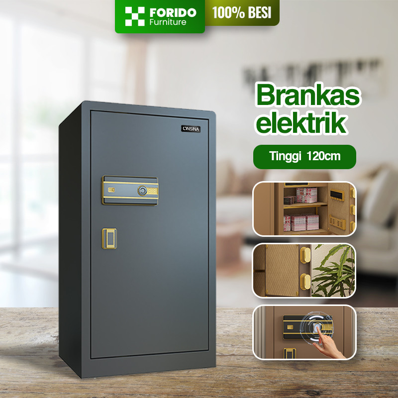 Brankas Uang Brankas Besar Elektrik Ukuran 120 Cm Pin dan Fingerprint 1 dan 2 Pintu Brankas Digital