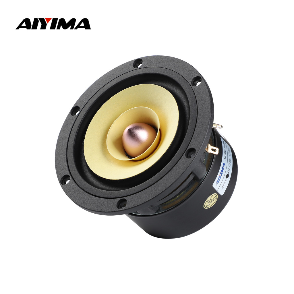 AIYIMA 1Pcs 4 Inch Full Range Speaker Unit 4 8 Ohm 25W Speaker Tweeter Woofer Aluminum Bullet Audio 