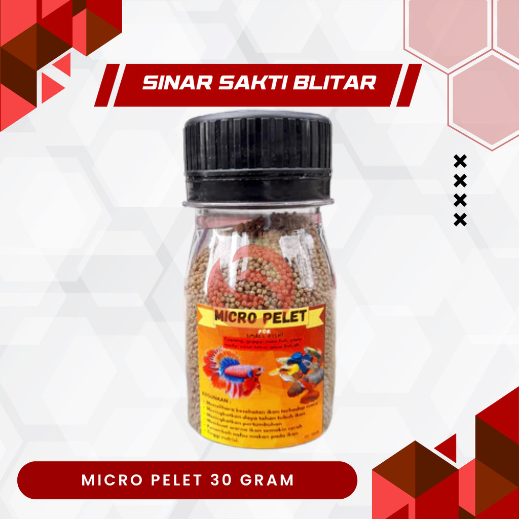 PAKAN IKAN HIAS 30 GRAM - Pelet Kecil Untuk Pakan Ikan Hias Cupang Gold Fish