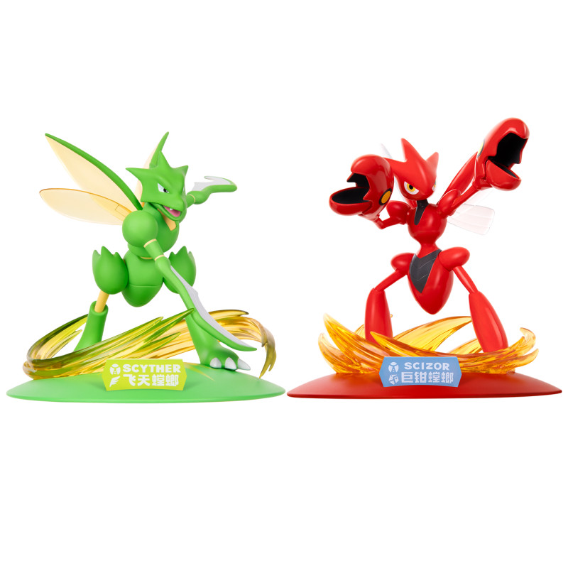 Funism Original Pokemon Action Figures Scyther Scizor Exquisite Anime Game Figure Collectible Cartoo