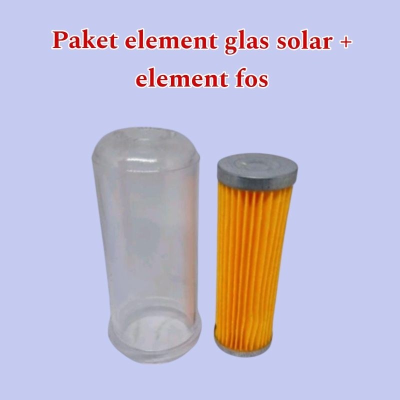 Paket element fuel tank saringan solar RD85 mesin kubota RD85 glas solar + Element