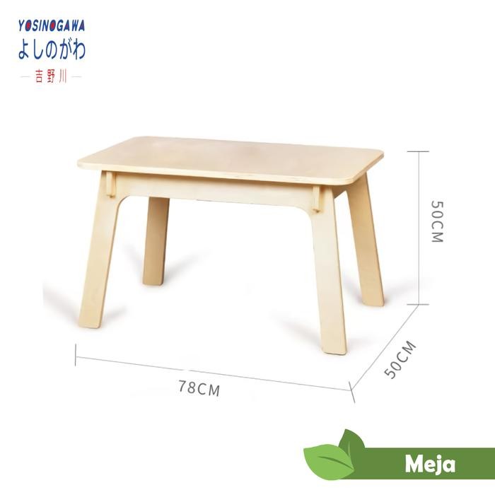 [TERLARIS] Meja Kayu Solid TK Kombinasi Meja Belajar Anak Kecil Meja dan Kursi Meja Tulis - YOSINOGA