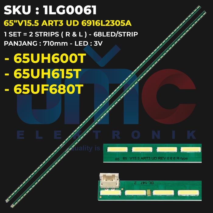 WP99 BACKLIGHT TV 65 Inch 65UH615T 65UH600T 65UF680T 65"V15.5 ART3 UD 6916L2305A 6916L2306A