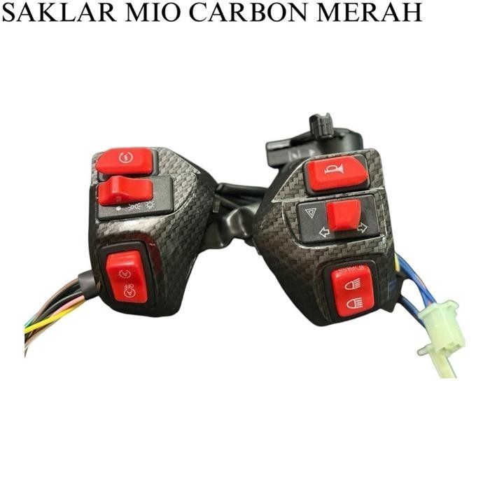 Saklar mio carbon mio sporty mio j mio m3 pnp saklar carbon set mio carbon - Mio carbon merah