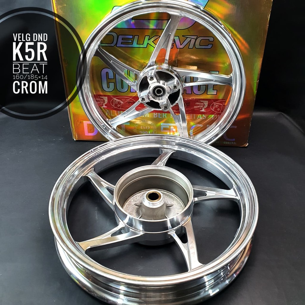 Velg DND Delkevic K5R Beat/Vario110/Scoopy ring 14/ genio ring 14/ spacy ring 14 Hitam/crom/merah/pi