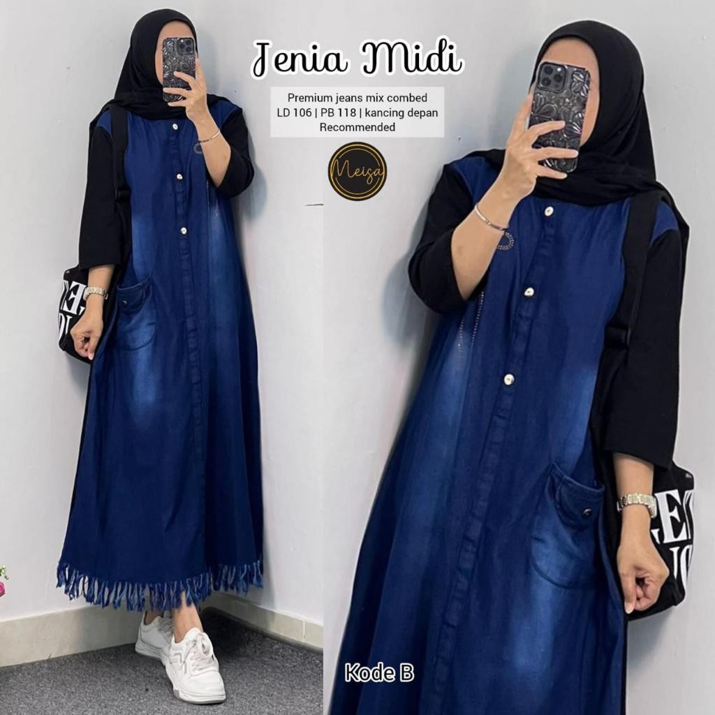 Fashion Wanita HQ JENIA MIDI  From MeiSa