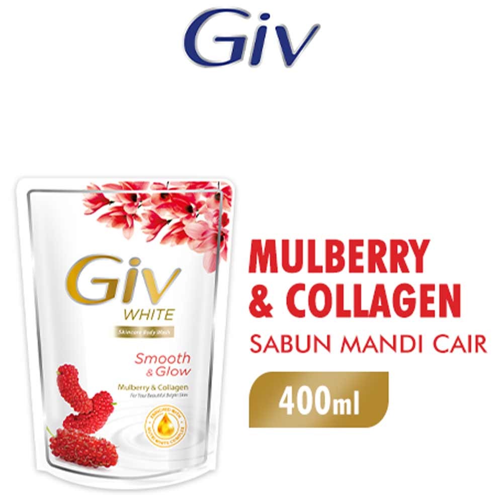 GIV BODY WASH GLOWING WHITE MULBERY&COLAGEN 450/400mL