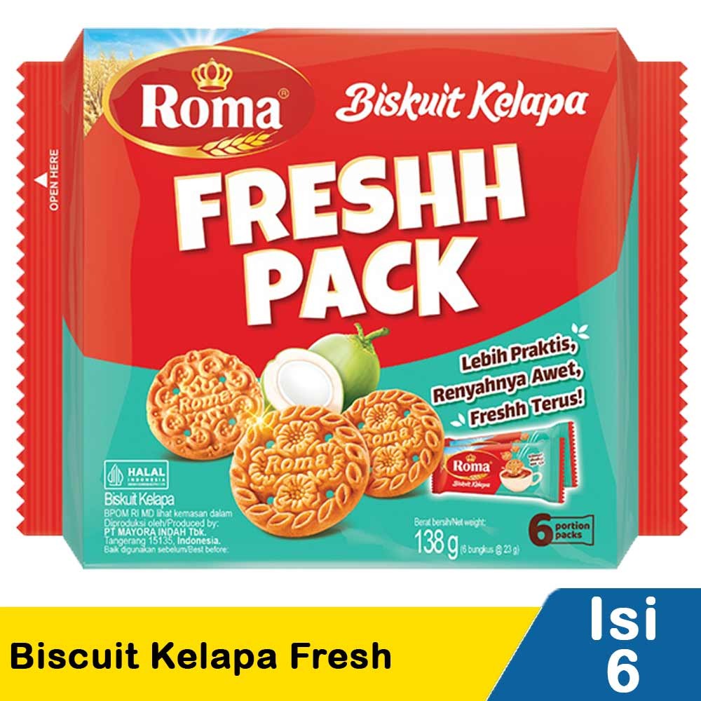 ROMA BISCUIT KELAPA FRESH  6x23g